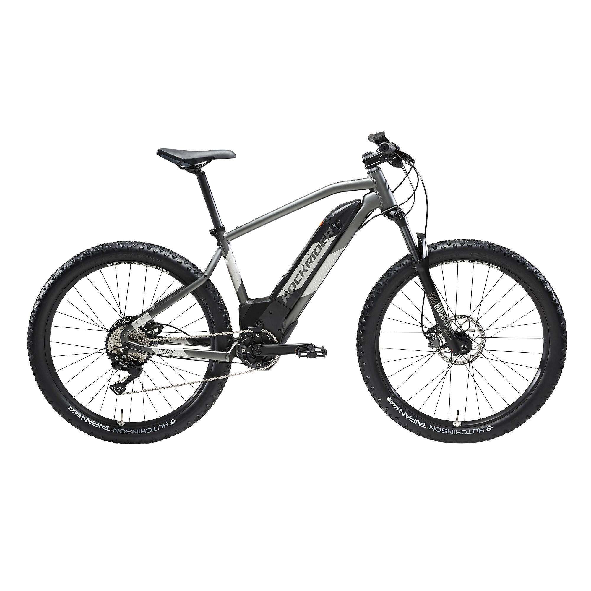 Decathlon | Bici Mtb elettrica a pedalata assistita E-ST 900 grigia 27,5" PLUS | Rockrider