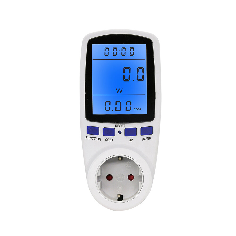 Misuratore di potenza del wattmetro di tensione digitale presa di corrente Spina europea 230 V CA Wattaggio Kwh Consumo
