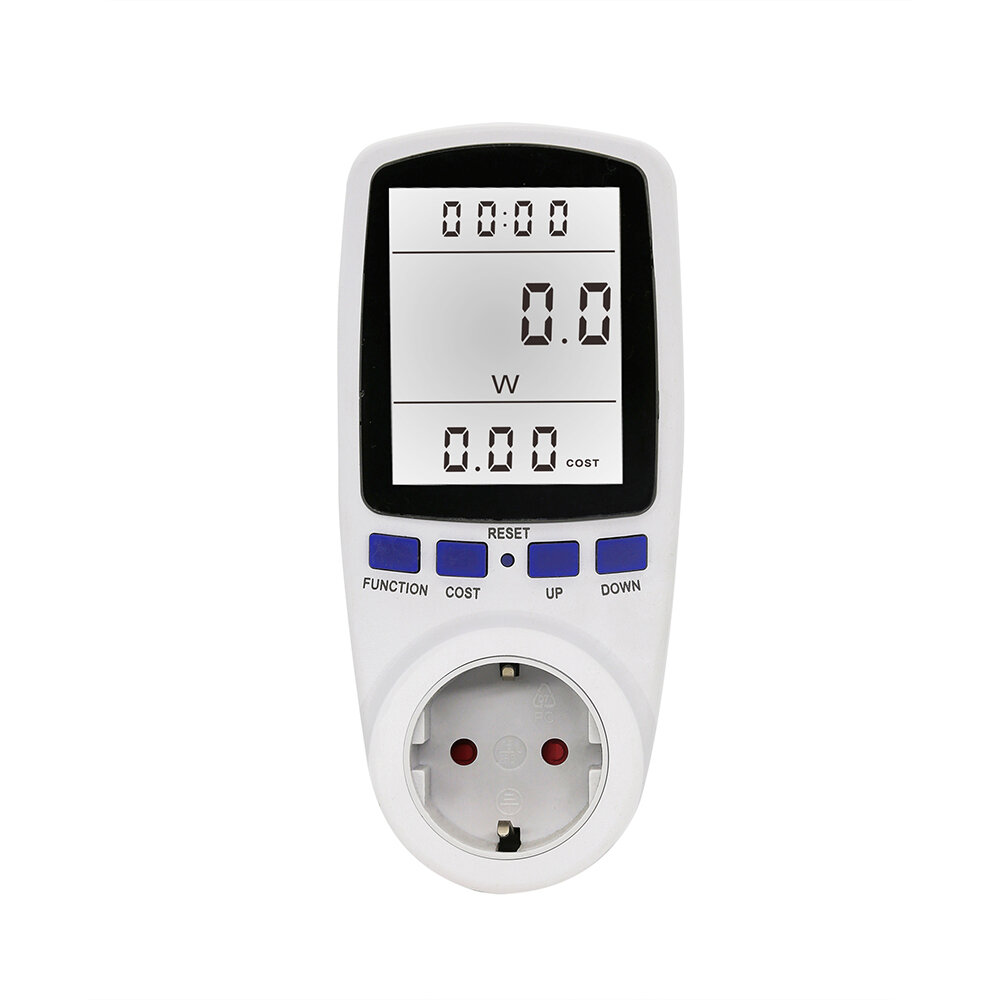 Misuratore di potenza digitale con spina europea presa di corrente 230V 16A Monitor di misurazione del consumo di energi