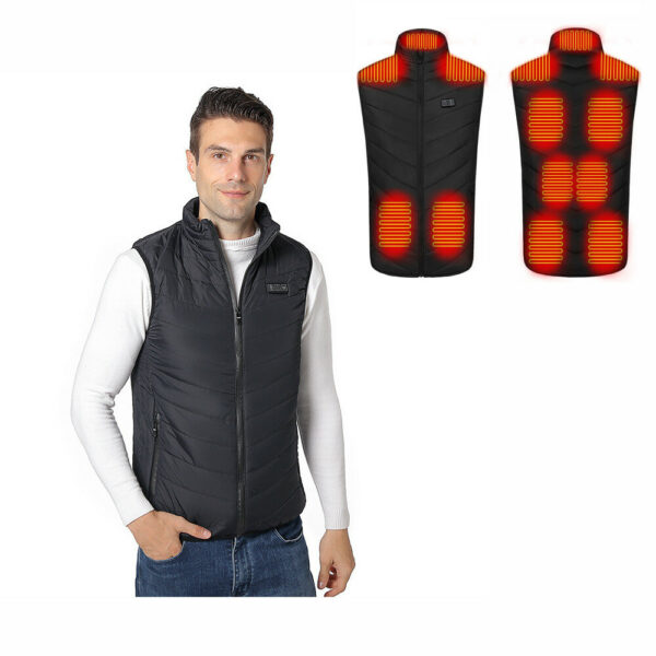 11 Aree Gilet Riscaldato Giacca Moda Uomo Donna Intelligent Usb Elettrico Gilet Termico Cappotto Per La Caccia Invernale