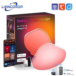 Ambient lampada da tavolo portatile bluetooth atmosfera lampada wifi lampada da scrivania intelligente controllo vocale musica ritmo lampada tuya usb Lightinthebox