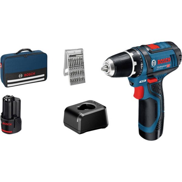Bosch Professional 060186810H 060186810H Trapano a batteria 12 V 2.0 Ah incl. seconda batteria