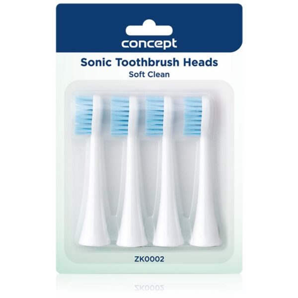 Concept Perfect Smile Soft Clean testine di ricambio per spazzolino for ZK4000, ZK4010, ZK4030, ZK4040 4 pz