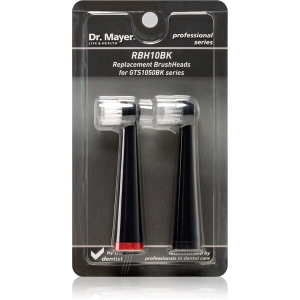 Dr. Mayer RBH10K testine di ricambio per spazzolino black for GTS1050BK 2 pz