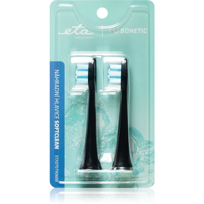 ETA Sonetic Soft Clean 0707 90600 testine di ricambio per spazzolino for ETA370790010, ETA770790000 2 pz