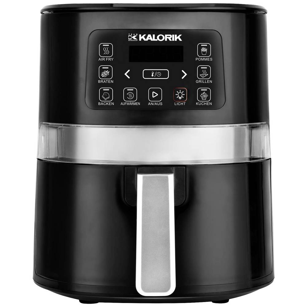 Kalorik TKG FTL 2000 Friggitrice ad aria calda 1600 W Custodia Cool-Touch, Funzione timer, Rivestimento antiaderente, con display Nero