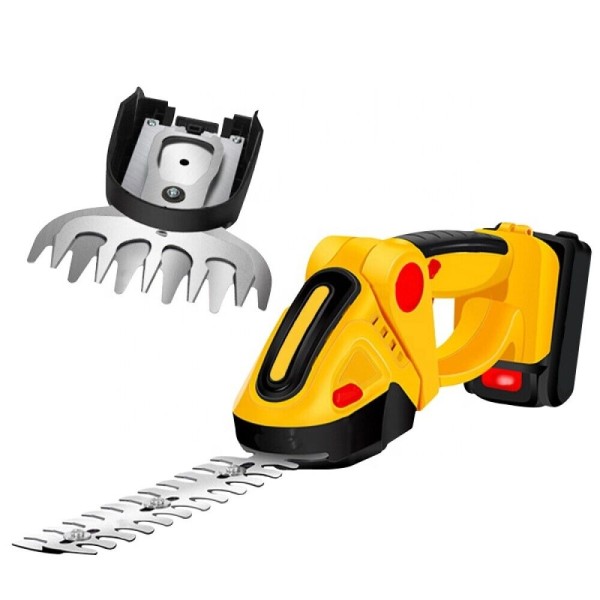 Trade Shop - Tagliasiepi A Doppia Batteria 26v 3.0ah Taglia Bordi 2 In 1 Lama 20cm Fd-001
