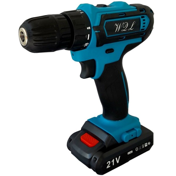 Trade Shop - Trapano Avvitatore Cordless A Batteria Litio 21v Doppia Batteria + Valigia 02036