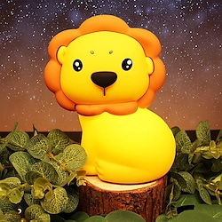 luce di notte del leone luce del silicone per i bambini camera da letto ricaricabile comodino sonno accarezzando bella morbida alimentazione del bambino lampada da tavolo per la cura degli occhi Lightinthebox